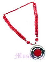 Double row bone  necklace - click here for large view